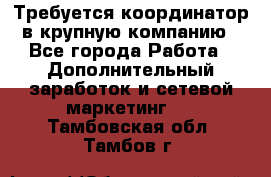 Требуется координатор в крупную компанию - Все города Работа » Дополнительный заработок и сетевой маркетинг   . Тамбовская обл.,Тамбов г.